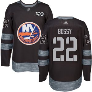 Herren New York Islanders Eishockey Trikot Mike Bossy #22 Authentic Schwarz 1917-2017 100th Anniversary